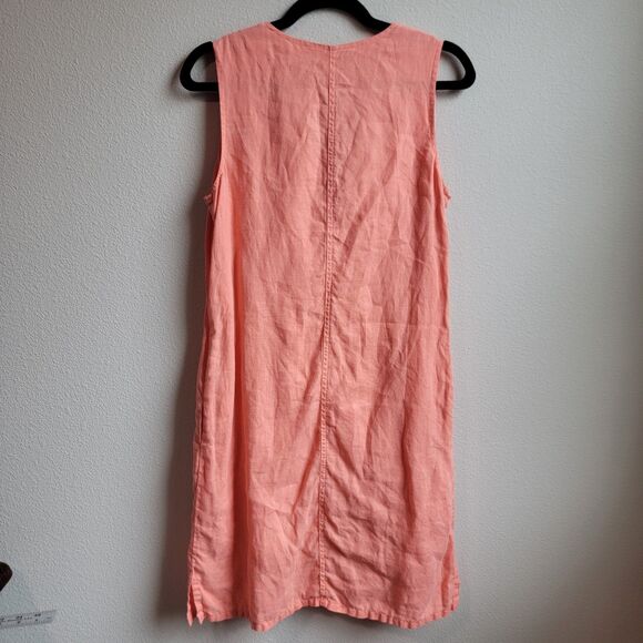 Tommy Bahama 100% Linen Coral Shift Dress With Pockets Womens Sz S/P - Picture 4 of 6